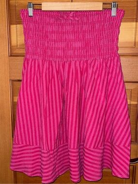 CLOSET CLOSEOUT SALE - Altar'd State Hot Pink Striped Smocked Dress - NWT